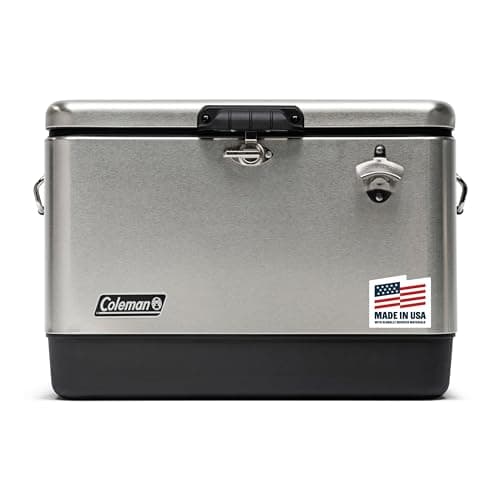 Coleman® Reunion 54 Qt. Steel Belted Cooler, Stainless Steel - Image 1