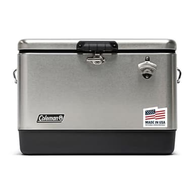 Coleman® Reunion 54 Qt. Steel Belted Cooler, Stainless Steel - Image 1