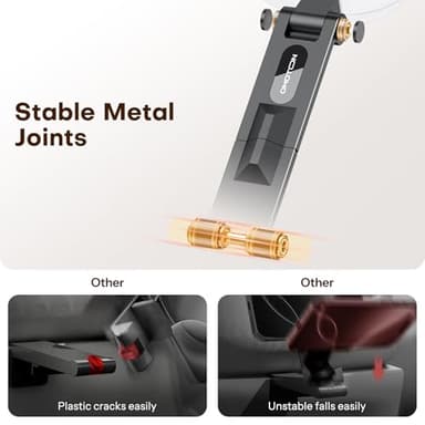 OMOTON 360°Rotating for MagSafe Tripod Mount, Adjustable Aluminum Magnetic Phone Tripod for iPhone 17/16/15/14 Pro Max Air, Foldable Cell Phone Stand Fits Vlog, Gym, Travel Essentials Accessories - Image 5