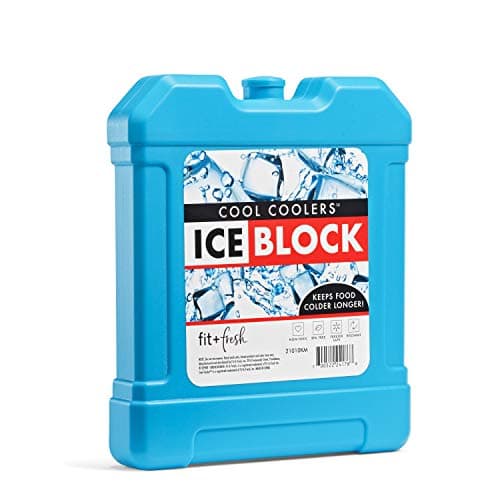 Cool Coolers by Fit + Fresh, XL Cooler Ice Block, Large and Powerful Ice Pack, Perfect for Insulated Cooler, Beach Bag, Backpack Cooler & Travel, 1PK, Blue - Image 1