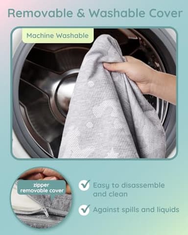 Lilian&Gema Pack and Play Mattress 38"x26"X1.5", Portable Mattress for Playpen, Pack N Play Mattress Topper, Soft Breathable Mattress with Waterproof Washable Cover for Baby Toddler - Image 8