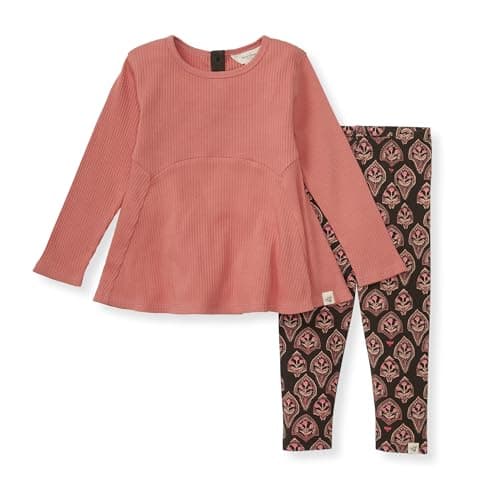 Burt's Bees Baby - Baby Girls Top and Pant Set, Tunic and Leggings Bundle, 100% Organic Cotton - Image 1