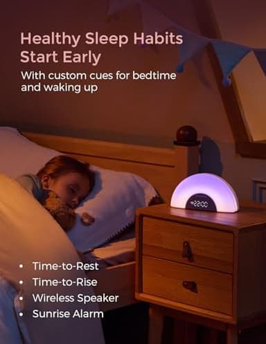 Momcozy DreamSync Tech™ Baby Sound Machine, Night Light, APP Control, Routine Builder, White Noise Machine with 34 Soothing Sounds, Wake Up Light Sunrise Alarm Clock, Wireless Speaker - Image 5