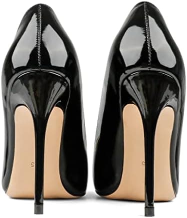 COLETER Women's 4 Inch Pumps Pointy Toe Wedding Dress Shoes Slip on Stiletto Pumps - Image 5