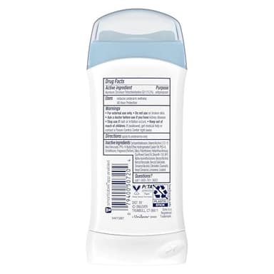 Dove Invisible Solid Antiperspirant Deodorant Stick for Women, Powder, For All Day Underarm Sweat & Odor Protection 2.6 oz, 6 Count - Image 2