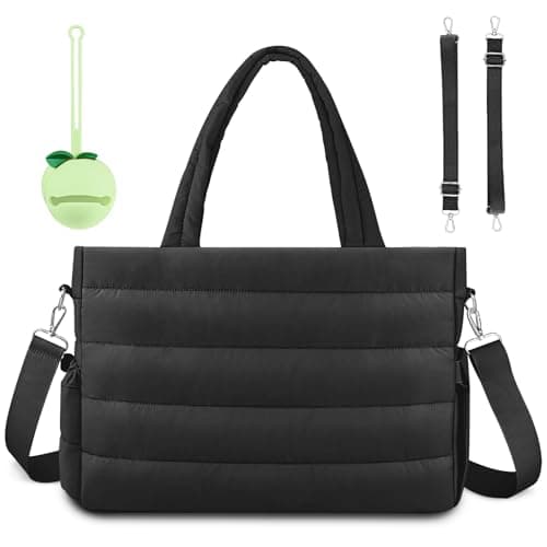 KUBYA Diaper Bag Tote, Baby Diaper Tote Bags Crossbody Hospital Bag Travel Large Mommy Bag, with Silicone Pacifier Case - Image 1