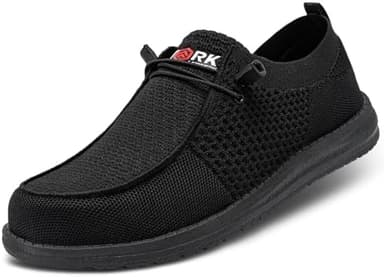 LARNMERN Steel Toe Loafers Women Lightweight Comfortable Slip On Walking Casual Flats Sneakers Work Safety Shoes - Image 2