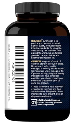 NatureBell 2 Pack Magnesium Citrate 500mg, 480 Capsules | 2-in-1 with Fat Soluble Vitamin C | Pure Elemental Form | Filler Free, Non-GMO, No Gluten - Image 9