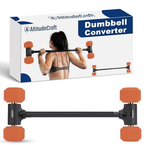 AltitudeCraft Dumbbell to Barbell Converter, Transform Dumbbells to Barbell Bar, Dumbbell Barbell Converter for Home Gym, Adjustable to 200 lb Capacity - Image 1