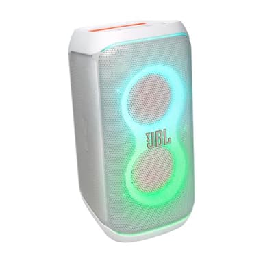 JBL PartyBox Club 120 - Portable Party Speaker with Foldable Handle, Powerful JBL Pro Sound, Futuristic lightshow, Up to 12 Hours of Play time, Splash Proof, Dual Mic & Guitar Inputs (White) - Image 1