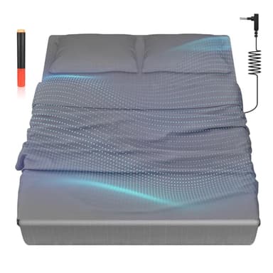 HLLBLL® Grounding Bedding Sheet Set, Bed Sheets and Pillowcase Set, 90% Organic Cotton+10% Pure Silver Organic Fitted Grounded Sheet for Improved Sleep, Pain Relief (Gray, (60.3 * 80 * 15.1inch)) - Image 1