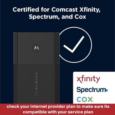 Motorola MG8725 WiFi 6 Router + Multi-Gig Cable Modem | 2-in-1 Device | Approved for Comcast Xfinity, Cox, Spectrum| Up to 6000 Mbps | DOCSIS 3.1 | AX6000 | [Not compatible with Xfinity 5G internet] - Image 3