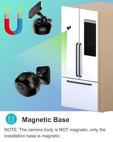 LuminiCam Mini Camera Wireless 1080P Wi-Fi Hidden Camera for Indoor Security Pet Monitoring, Motion Detection & Night Vision Nanny Cam Pet Cameras - Image 7