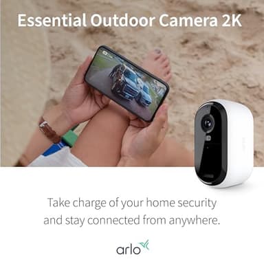 Arlo Essential Security Camera 2K | Outdoor - Indoor | 2nd Gen | Wireless with Spotlight, 2-Way Audio, Color Night Vision, Live Stream, Motion Activation, Real Time Notifications - White, 3 Cameras - Image 7