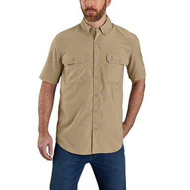 Carhartt Force Relaxed Fit Lightweight Short-Sleeve Shirt Dark Khaki - Image 1