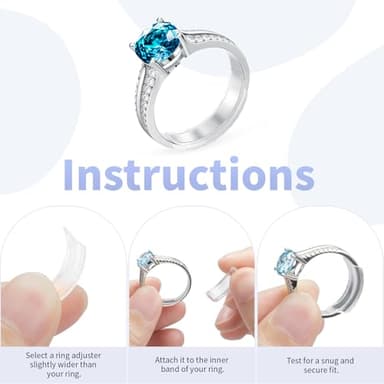 Ring Sizers for Loose Rings - 8 Pack Invisible Guards Resizer for Men and Women, Use 8 Width Sizes Easy-Clip Ring Adjuster, Spacers & Tighteners, Fit Almost Any Rings, Fits Bands Width to 1-8mm - Image 7