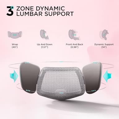 Hbada E3 Pro Ergonomic Office Chair, Big and Tall Office Chair - with 3-Zone Dynamic Lumbar Support, 4D Adjustable Headrest, 4D Adjustable Armrests, Swivel, Pink - Image 3