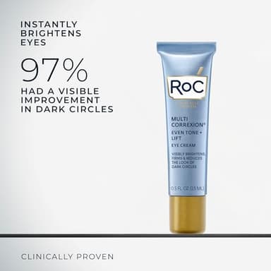 RoC Multi Correxion 5 in 1 Anti-Aging Eye Cream for Puffiness, Under Eye Bags & Dark Circles, Skin Care Treatment with Shea Butter, (.5 oz) with Night Cream Packette (Packaging May Vary) - Image 3