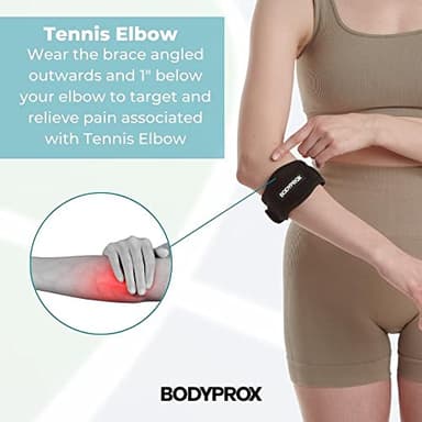 Bodyprox Elbow Brace 2 Pack for Tennis & Golfer's Elbow Pain Relief - Image 4