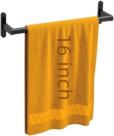 KLJKPA16 Inch Bathroom Towel Bar, Towel Racks for Bathroom Wall Mounted, Modern Heavy Duty Stainless Steel Hand Towel Holder, Single Bar, Black - Image 3