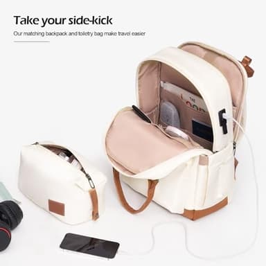 Coolife Luggage Set 3 Piece Luggage Set Carry On Suitcase Hardside Luggage with TSA Lock Spinner Wheels(Navy, 3 piece set (BP/TB/20)) - Image 5