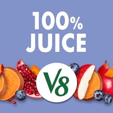 V8 Blissfully Berry 100% Fruit and Vegetable Juice, 8 fl oz Can (24 Pack) - Image 4