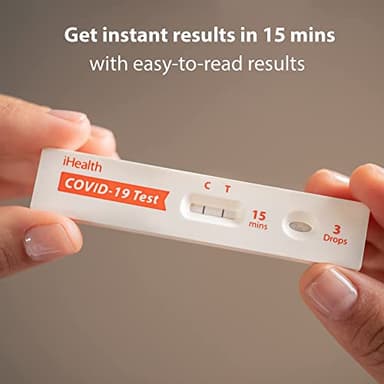 iHealth COVID-19 Antigen Rapid Test, 1 Pack, 5 Tests Total, FDA EUA Authorized OTC at-Home Self Test, Results in 15 Minutes with Non-invasive Nasal Swab, Easy to Use & No Discomfort - Image 2