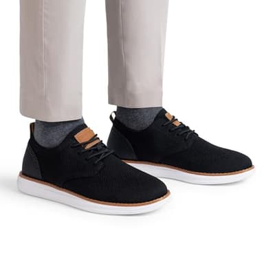 Bruno Marc Men's KnitFlex Craft Mesh Oxfords Sneakers Casual Dress Lace-Up Lightweight Walking Shoes,Size 10,6-Black,SBOX2406M - Image 6