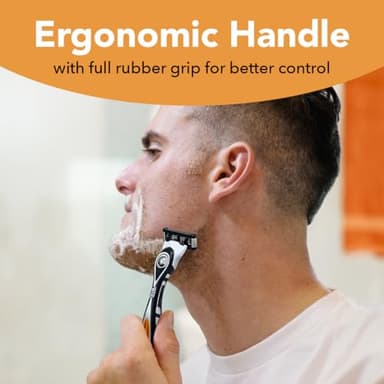 BIC Flex 5 Men's Refillable with 5 Blade Razors, 1 Handle and 7 Cartridges, Straight Razors for Men with Precision Edging, 7-Pack - Image 3
