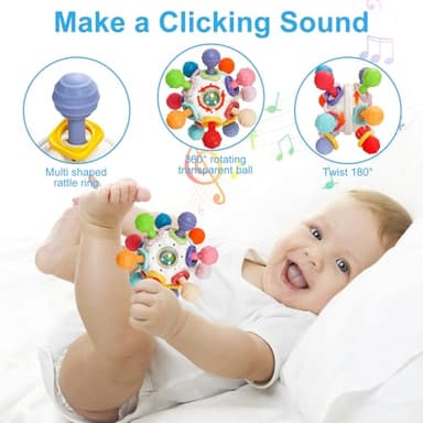 TOHIBEE Baby Montessori Sensory Toys for 0-6 6-12 Months, Food Grade Teething Toys for Babies 0 3 6 9 12 18 Months, Newborn Infant Learning Developmental Toys Gifts for 1 2 Year Old Boys Girls - Image 4