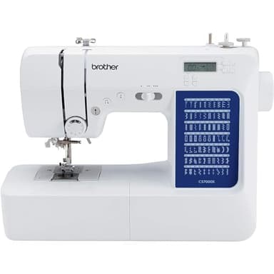 Brother CS7000X Computerized Sewing and Quilting Machine, 70 Built-in Stitches, LCD Display, Wide Table, 10 Included Feet, White - Image 1