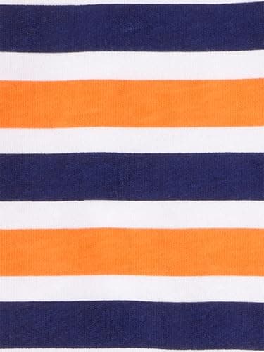 Simple Joys by Carter's Baby 3-pack Rompers, Orange Blue Stripe/Navy Stripe/Red Anchors, 18 Months - Image 4