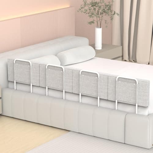 Bed Rail, Bed Rail for Toddlers, Kid, Adult, 78.7" Bed Side Rails for Full, Queen, King, Twin, Bunk, Dorm Beds to Prevent Falls, Bed Rails Can be Flexibly Combined, Easy Installation (Gray, 4 Packs) - Image 1