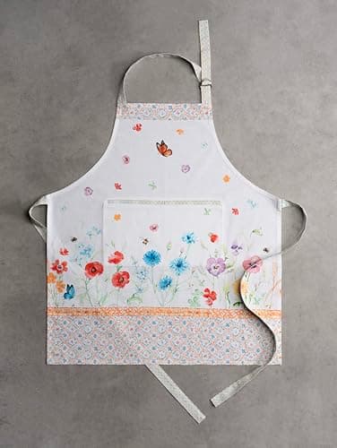 Maison d' Hermine Apron for women with Pocket 100% Cotton 27.50"x31.50" 1 Piece Adjustable Neck Strap & long ties Apron Men, Chef, Wedding, Cooking, Gardening, Server Spring/Summer (Summer Whisper) - Image 9