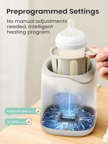 GROWNSY Bottle Warmer, Baby Bottle Warmer Fast for Breastmilk & Formula, Accurate Temperature Control, Milk Warmer for All Bottles with Thaw, Sterilizing, Keep Warm, Heat Food - Image 8