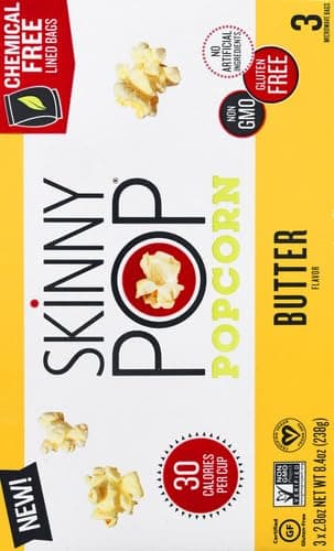 SkinnyPop Butter Popcorn, 2.8 Oz, 3 Ct - Image 4