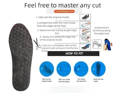 Magnetic Acupressure Insoles for Foot Comfort & Arch Support – Relieves Foot Fatigue, Includes Breathable Socks for All-Day Wear, Ideal for Work Boots, Sneakers, Walking & Standing (Blue, M/8-11) - Image 6