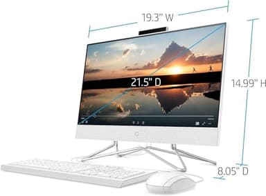 HP All-in-One Desktop Computer, 21.5" FHD Display, Intel Celeron J4025 Processor, 16GB RAM, 1TB SSD, Webcam, HDMI, RJ-45, Wi-Fi, Kb & Mouse, Windows 11 Pro (Renewed) - Image 3