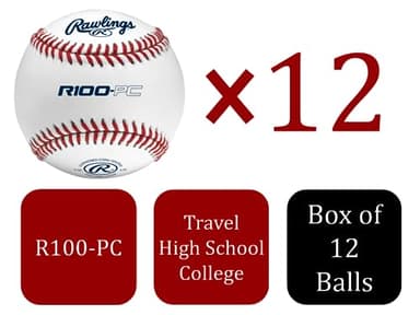 Rawlings | Pro Comp Practice Baseballs | Collegiate / High School / Travel | Flat & Raised Seam Options | 12 Count - Image 2
