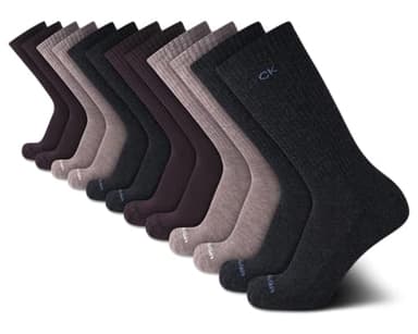 Calvin Klein Mens Crew Socks - 12 Pack Soft Stretch Breathable Athletic Socks for Men for Sports and Running (Size 7-12), Size 7-12, Heather Assorted - Image 1