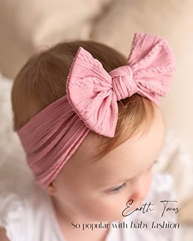 jollybows 18pcs Baby Nylon Headbands Hair Bow Elastics Hairbands Hair Accessories for Baby Girls Newborn Infant Toddlers Kid - Image 8