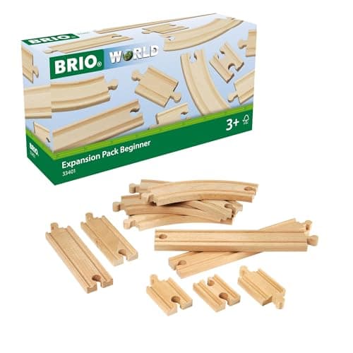 BRIO World Expansion Pack Beginner - 11-Piece Wooden Train Track Set - Compatible with All Railway Sets - FSC-Certified Wooden Tracks - Enhances Cognitive Skills - Durable & Safe - Ages 3 & Up - Image 1