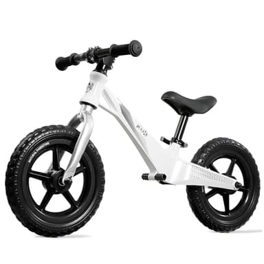 KÜB Balance Bike, Ages 3 to 5 Year Old, 12 Inch Wheels, Super Light Magnesium Frame, Adjustable Seat, Toddler Bike with Footrest, Steady Balancing, Gift for Boys Girls, White - Image 1