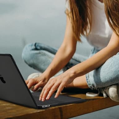 BlueSwan Anti-Cracking Hard Shell Case Compatible with MacBook Pro 13 inch, M2/M1 2025 2022-2017 A2338 A2289 A2251 A2159 A1989 A1706 A1708, Anti-Fingerprint Soft TPU Bumper, Frosted Black - Image 9