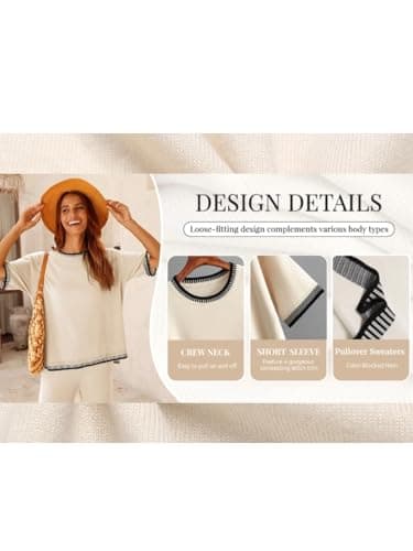 Zeagoo Sweater for Women Floral Print Summer Short Sleeve Shirts Pink Tunic Tops Color Block Comfy Loose Tops Going Out Blouses - Image 5