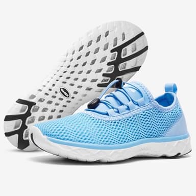ALEADER Stylish Women Water Shoes, Quick-Dry Water Sneakers, Aqua Swim Shoes for Pool, Beach Sky Blue Size 6.5 - Image 5
