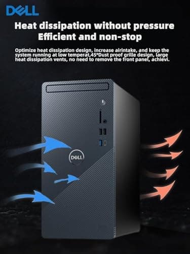 Dell Inspiron Intel Core i7-12700 Tower Desktop | 64GB RAM | 1TB SSD+1TB HDD | Intel UHD 770 Graphics | RJ45 | Wi-Fi + Bluetooth | Windows 11 Pro | Business & Home Use - Image 2