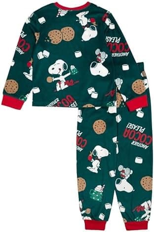 Peanuts baby-boys 2-piece Loose-fit Pajama Set, Matching Family Holiday Pajamas, Soft & Comfortable - Image 3