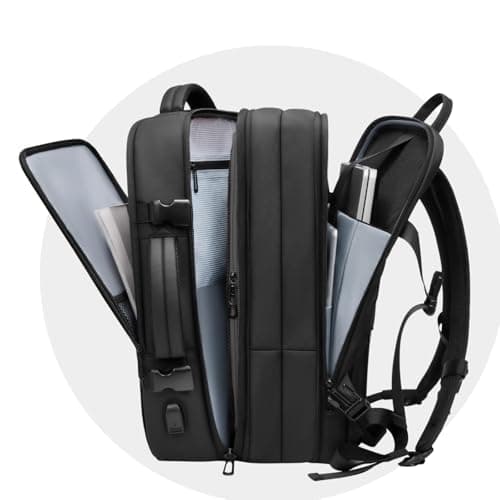 POIXM Vacuum Seal Compression Backpack Travle Backpack 60L Expandable Vacpack with USB Charging Port, Carry-On Suitcase Luggage Water-Resistant (Vacuum Pump Included) - Image 1