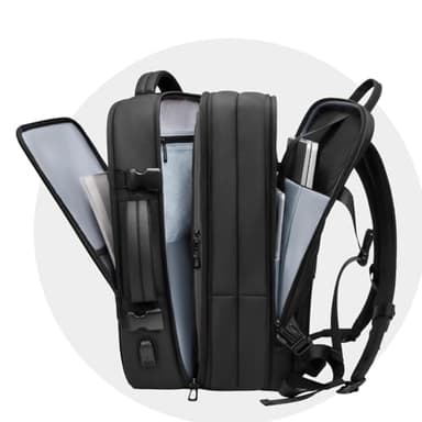 POIXM Vacuum Seal Compression Backpack Travle Backpack 60L Expandable Vacpack with USB Charging Port, Carry-On Suitcase Luggage Water-Resistant (Vacuum Pump Included) - Image 1